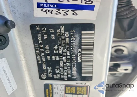 2015 Kia Optima Ex z USA, uszkodzony, nr VIN 5XXGN4A72FG513373